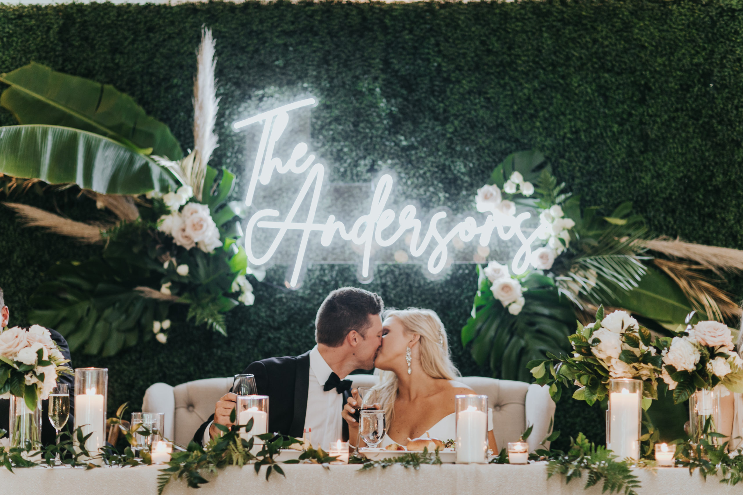 Floral Backdrop for Wedding Head Table