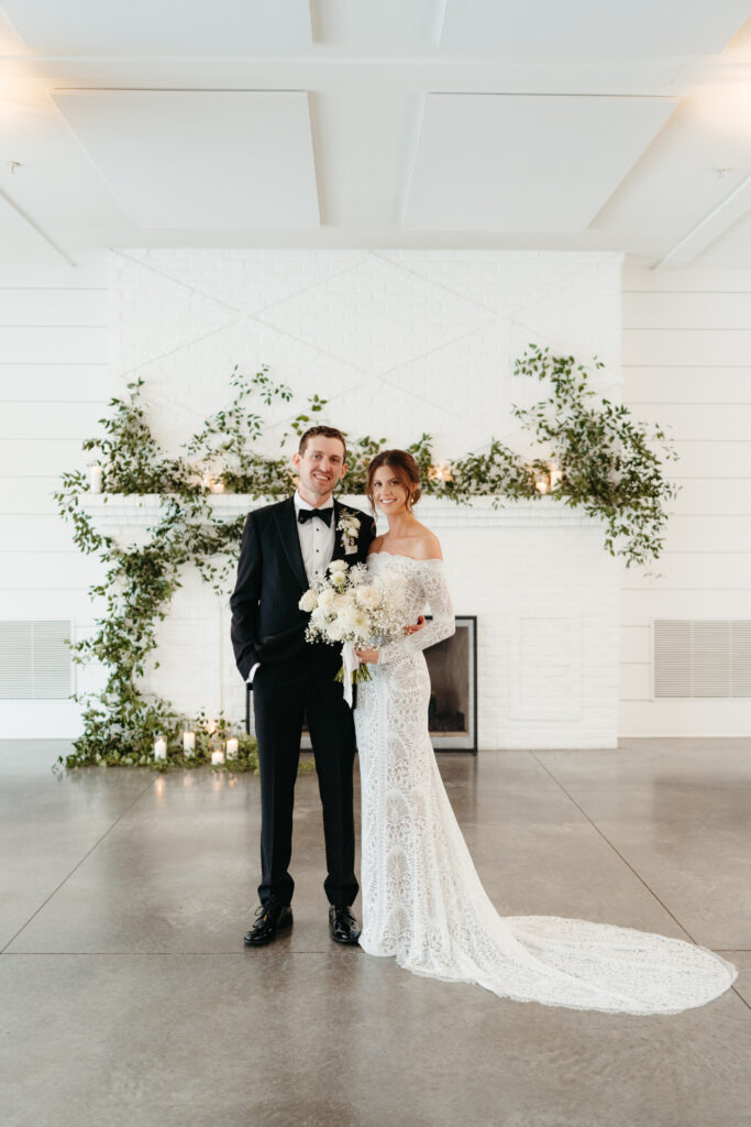 Cozy Winter Wedding in The Fireside Room at The Hutton House