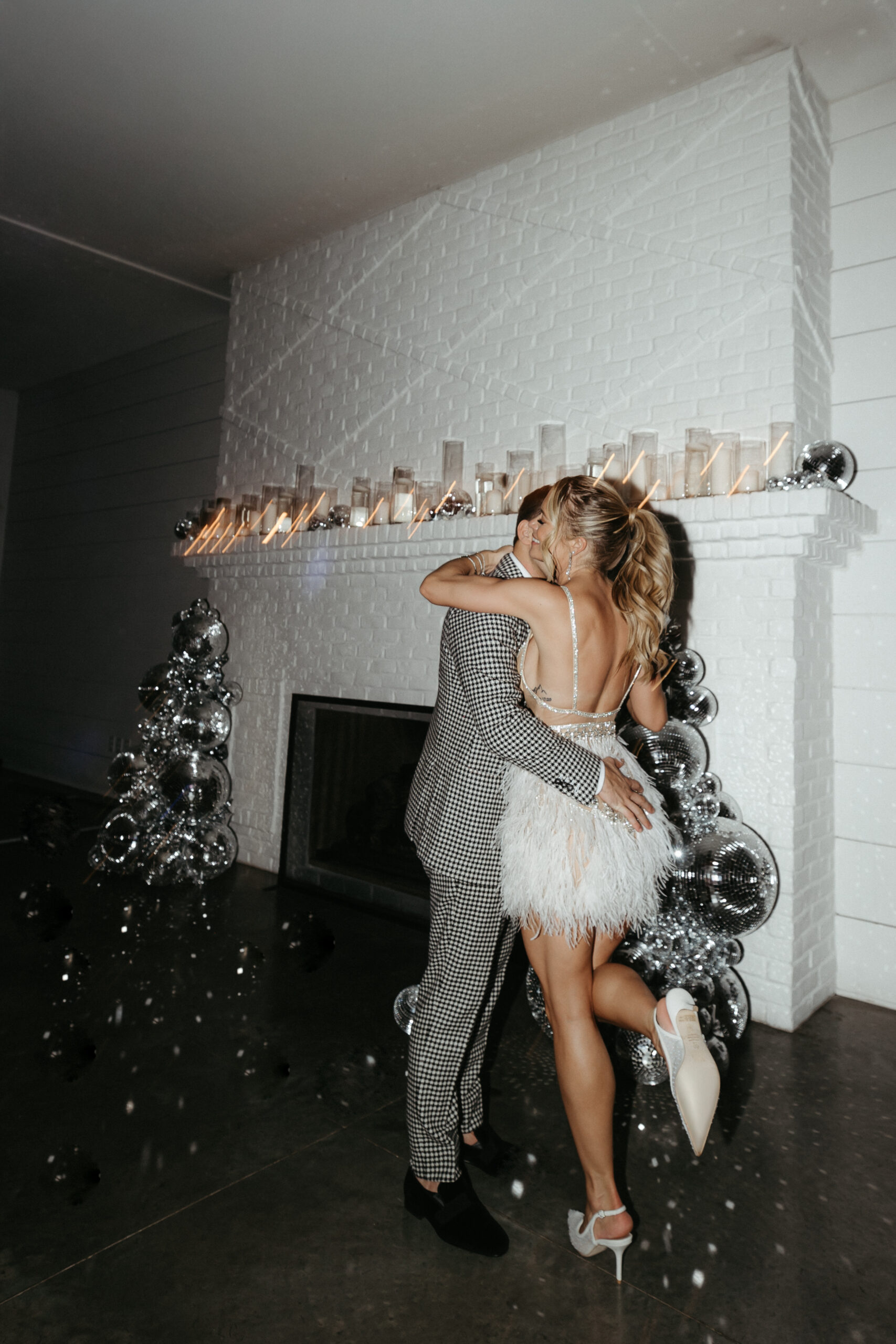 Newlyweds at their Hutton House New Year's Eve wedding