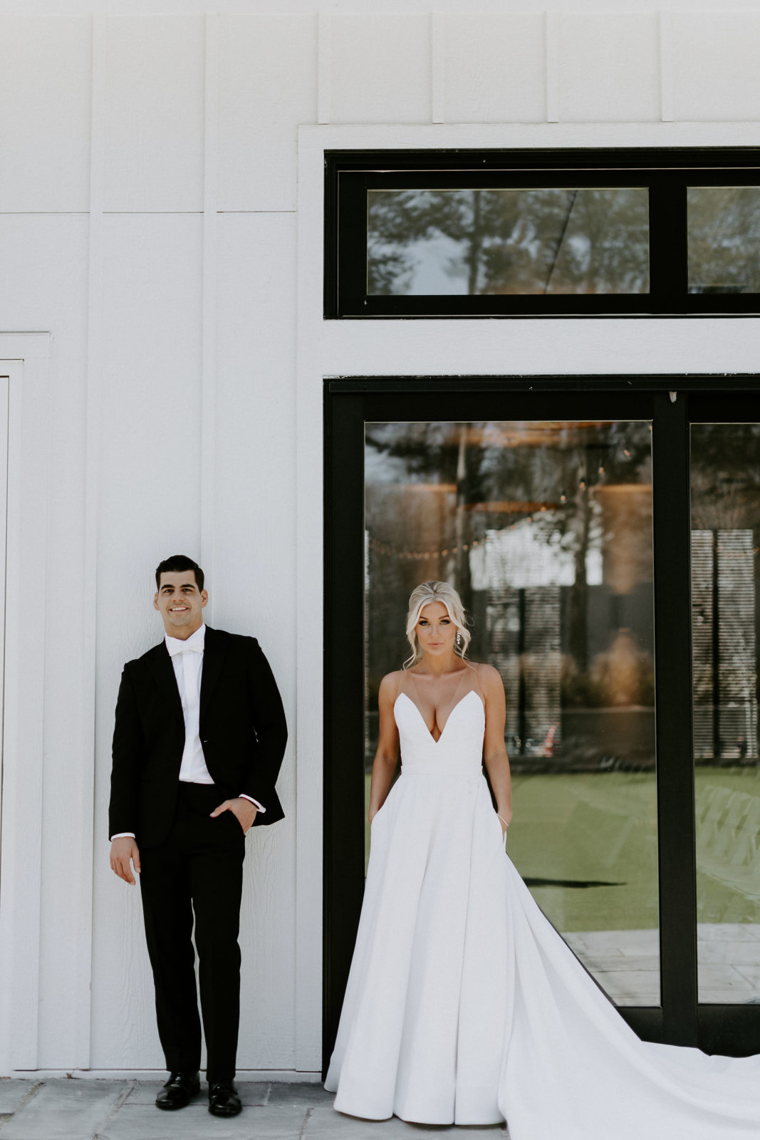 Chic and modern white wedding