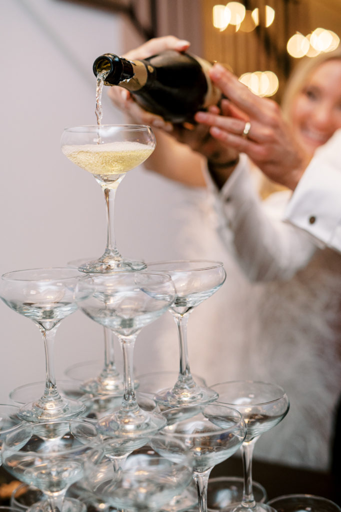 Champagne towers are one of our favorite ways to toast the New Year!