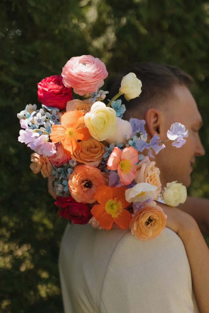 Summer wedding inspiration bridal bouquet