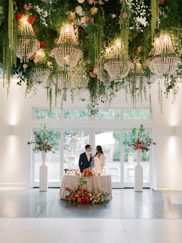 Bride & groom host a stunning wedding reception at The Hutton House with the help of a talented team of vendors.