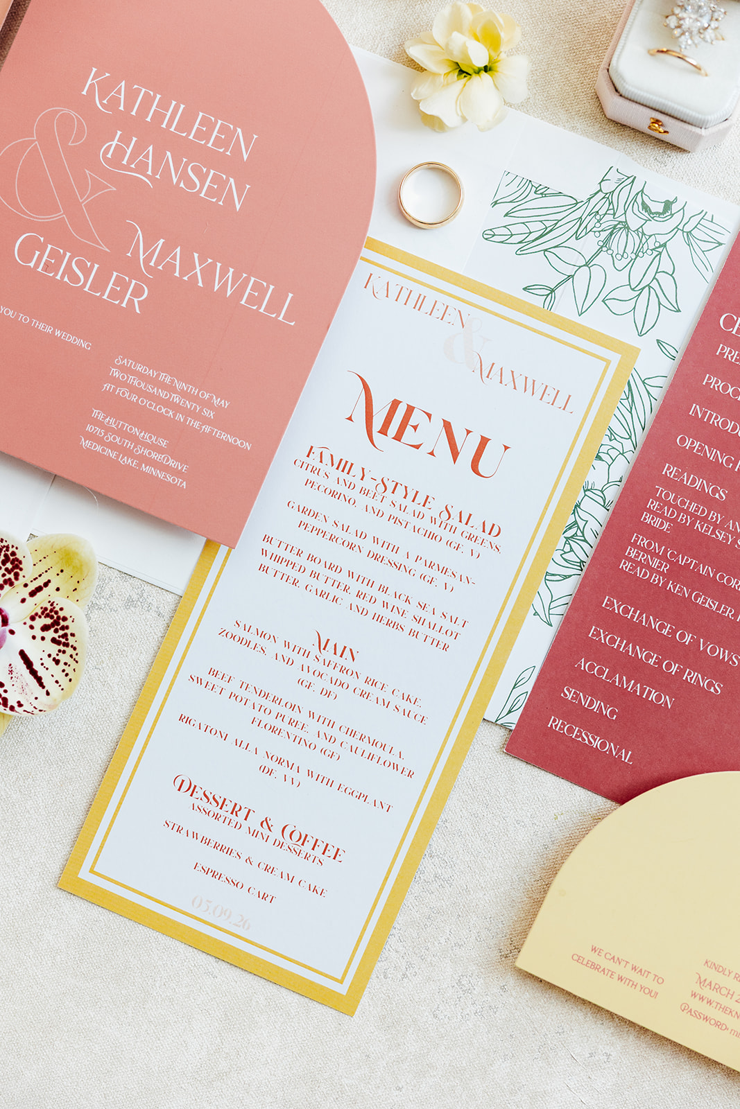 The bride curated a menu filled with delicious details and immersive experiences, making the food and beverage one of the most memorable parts of their wedding celebration