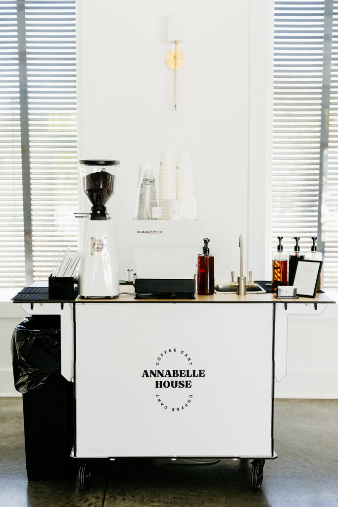 Annabelle House coffee cart offers an interactive experience for wedding guests